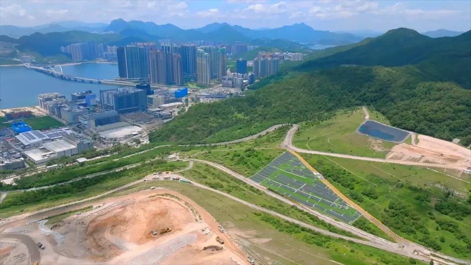solar farm top view